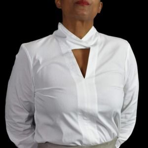 donna karan white blouse